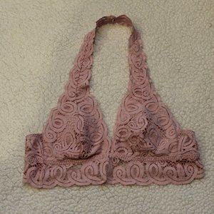 PINK Crochet Lace Halter